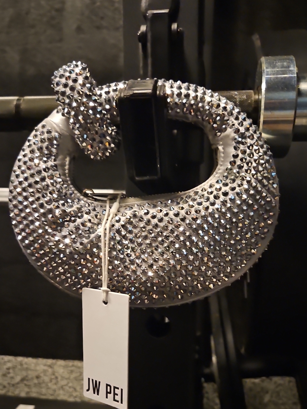 JW PEI Silver Studded Clutch Bag